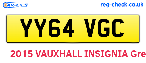 YY64VGC are the vehicle registration plates.