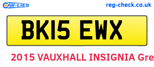 BK15EWX are the vehicle registration plates.