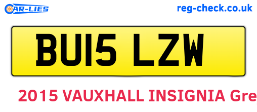 BU15LZW are the vehicle registration plates.