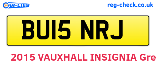 BU15NRJ are the vehicle registration plates.
