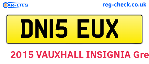 DN15EUX are the vehicle registration plates.