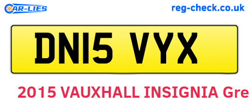 DN15VYX are the vehicle registration plates.