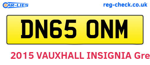 DN65ONM are the vehicle registration plates.