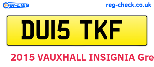 DU15TKF are the vehicle registration plates.