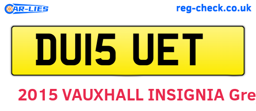 DU15UET are the vehicle registration plates.