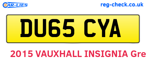 DU65CYA are the vehicle registration plates.