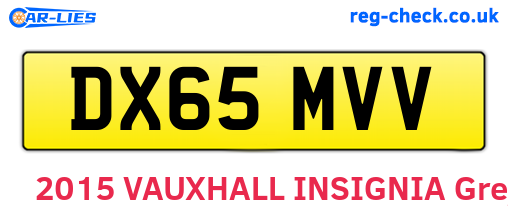 DX65MVV are the vehicle registration plates.