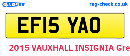 EF15YAO are the vehicle registration plates.