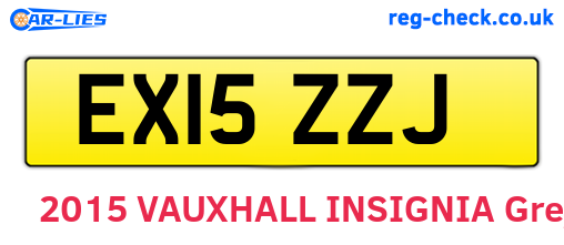 EX15ZZJ are the vehicle registration plates.