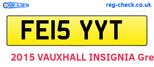 FE15YYT are the vehicle registration plates.
