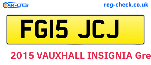 FG15JCJ are the vehicle registration plates.