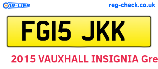 FG15JKK are the vehicle registration plates.