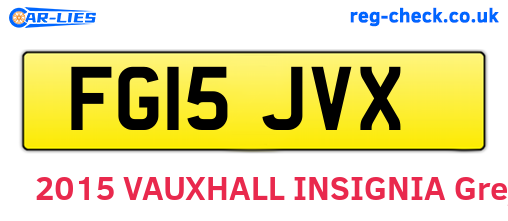 FG15JVX are the vehicle registration plates.