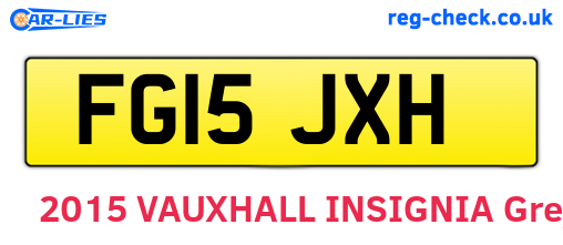 FG15JXH are the vehicle registration plates.