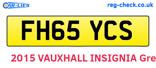 FH65YCS are the vehicle registration plates.