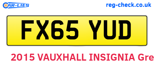 FX65YUD are the vehicle registration plates.