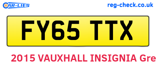 FY65TTX are the vehicle registration plates.