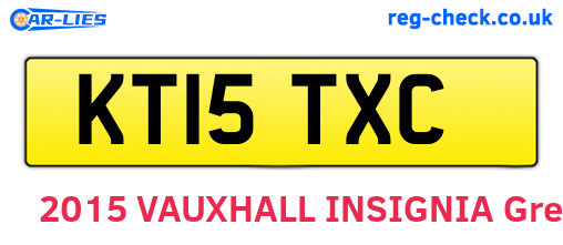 KT15TXC are the vehicle registration plates.