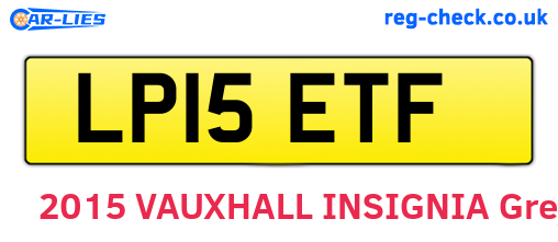 LP15ETF are the vehicle registration plates.