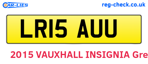LR15AUU are the vehicle registration plates.
