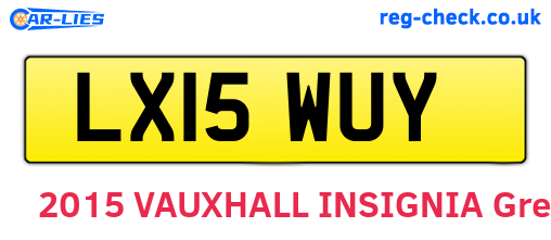 LX15WUY are the vehicle registration plates.