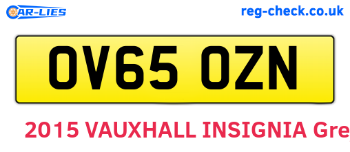 OV65OZN are the vehicle registration plates.