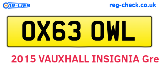 OX63OWL are the vehicle registration plates.
