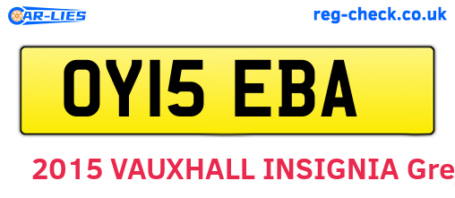 OY15EBA are the vehicle registration plates.