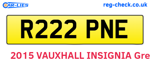 R222PNE are the vehicle registration plates.