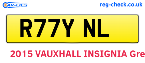 R77YNL are the vehicle registration plates.
