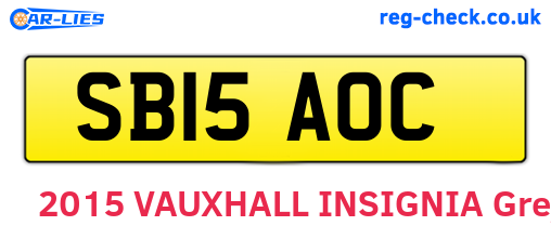 SB15AOC are the vehicle registration plates.