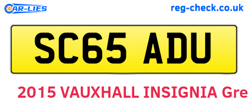 SC65ADU are the vehicle registration plates.