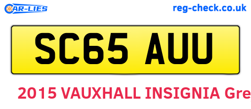 SC65AUU are the vehicle registration plates.