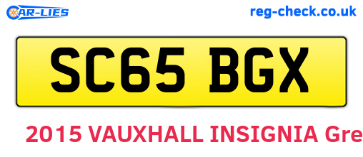 SC65BGX are the vehicle registration plates.