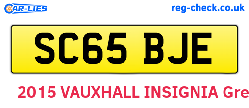 SC65BJE are the vehicle registration plates.
