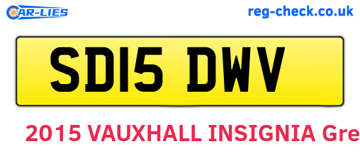 SD15DWV are the vehicle registration plates.