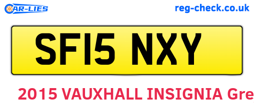 SF15NXY are the vehicle registration plates.