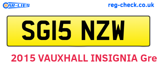 SG15NZW are the vehicle registration plates.