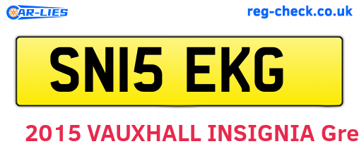 SN15EKG are the vehicle registration plates.