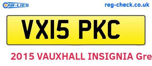 VX15PKC are the vehicle registration plates.
