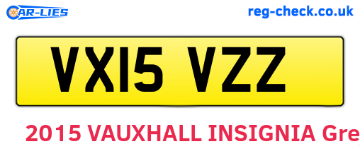 VX15VZZ are the vehicle registration plates.