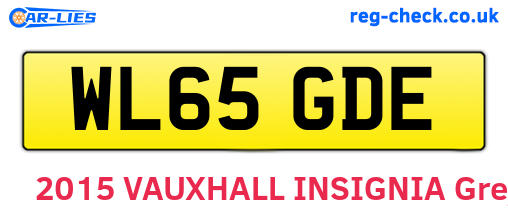 WL65GDE are the vehicle registration plates.