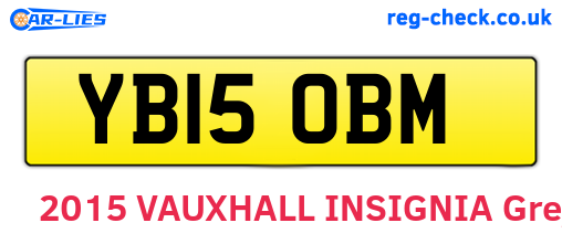 YB15OBM are the vehicle registration plates.