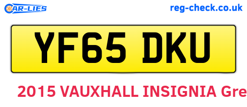 YF65DKU are the vehicle registration plates.