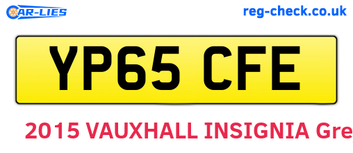 YP65CFE are the vehicle registration plates.