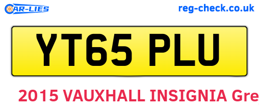 YT65PLU are the vehicle registration plates.