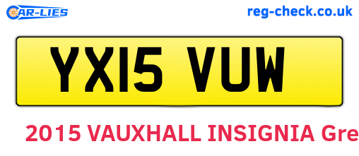 YX15VUW are the vehicle registration plates.