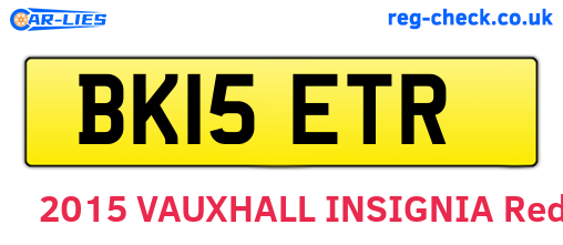 BK15ETR are the vehicle registration plates.