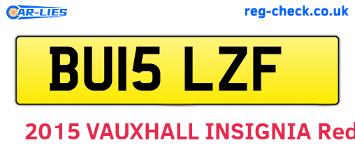 BU15LZF are the vehicle registration plates.