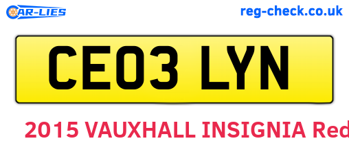 CE03LYN are the vehicle registration plates.